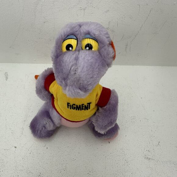 VTG Figment 8” Plush Purple Dragon Disney World Epcot 1982 Disneyland Parks - Picture 1 of 7